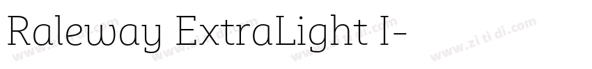 Raleway ExtraLight I字体转换
